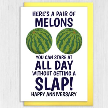 Carte d'anniversaire Une paire de melons que vous pouvez regarder toute la journée 5
