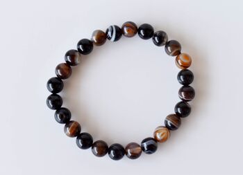 Black Sulemani Agate Bracelet (Luck And Good Fortune) 7