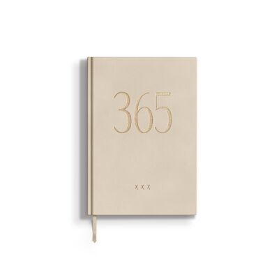 Notebook / Diary 365  |  A5 |  Cream / Gold