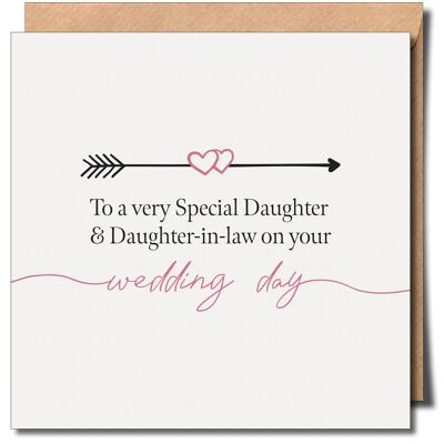 To a very Special Daughter and Daughter-in-law on your Wedding Day. Lgbtq+ Wedding Day Card.