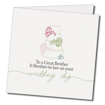 À un grand frère et beau-frère le jour de votre mariage. Carte de jour de mariage LGBTQ+. 2