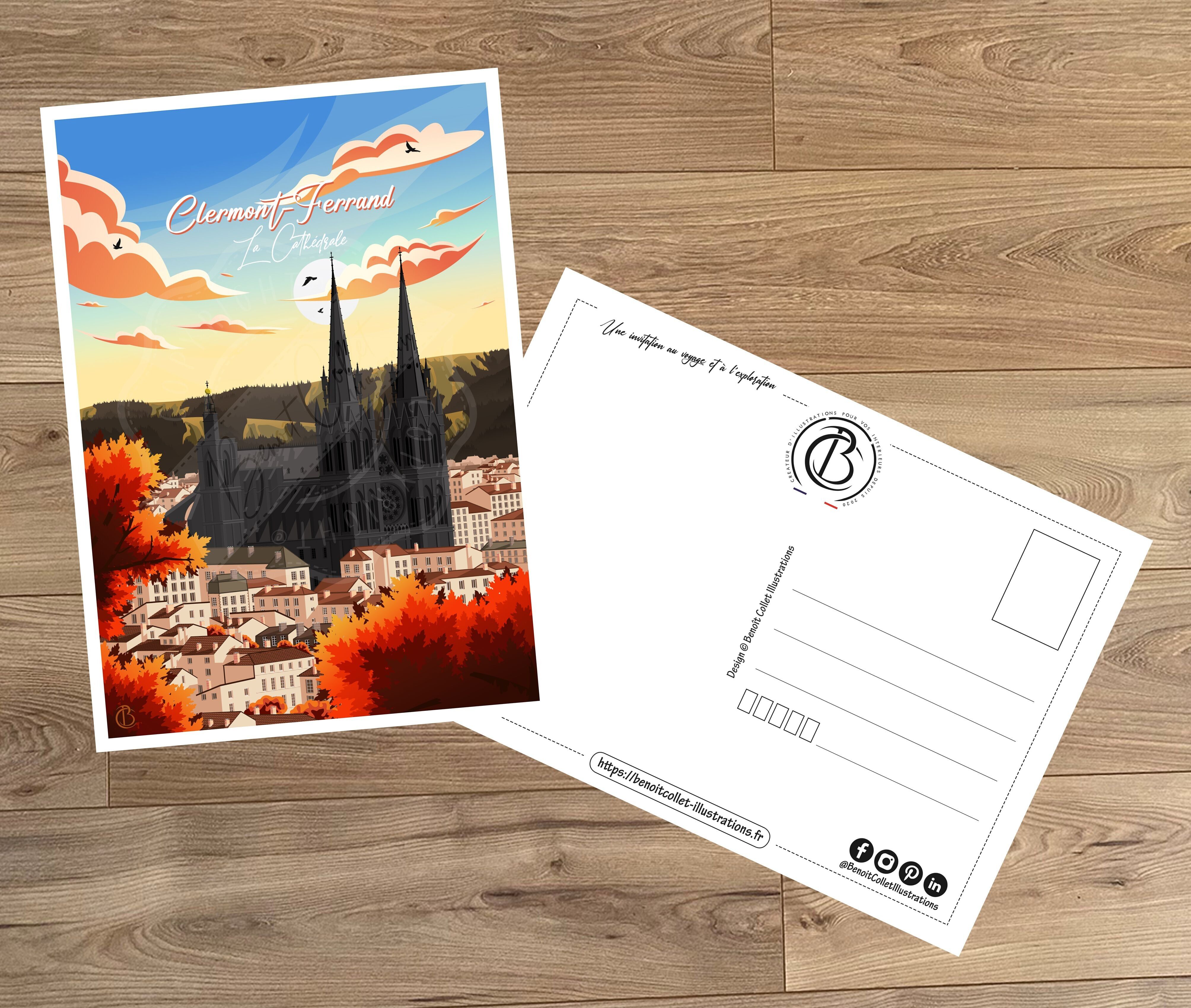 Clermont-Ferrand - La Cattedrale (Cartolina)