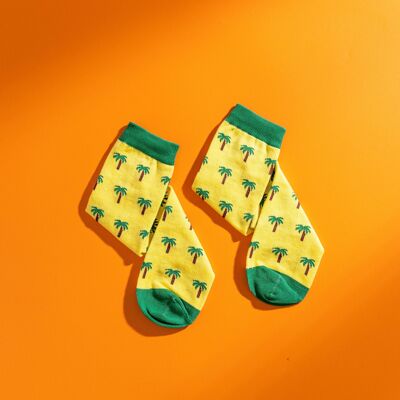 Chaussettes Palmier Jaune Et Vert