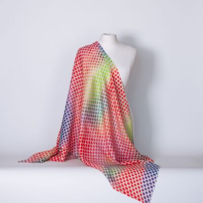 SCHAL - ÉCHARPE - SHAWLS – Schal aus feiner Wollmischung – Dots