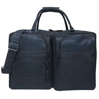 Max Sac de voyage pour homme en cuir XXL Sac de week-end pour femme Taille L 1