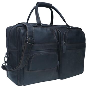 Max Sac de voyage pour homme en cuir XXL Sac de week-end pour femme Taille L 5