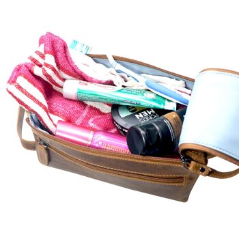 Beth trousse de toilette trousse de maquillage femme trousse de toilette en cuir voyage homme 9