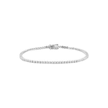 Bracelet rivière de diamants de laboratoire - 2,00 ct - Or blanc 18 kt 1