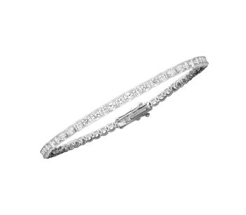 Bracelet rivière de diamants de laboratoire - 3,00 ct - Or blanc 18 kt 3