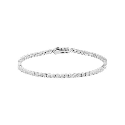 Lab diamond river bracelet - 4.20 ct - 18 kt white gold