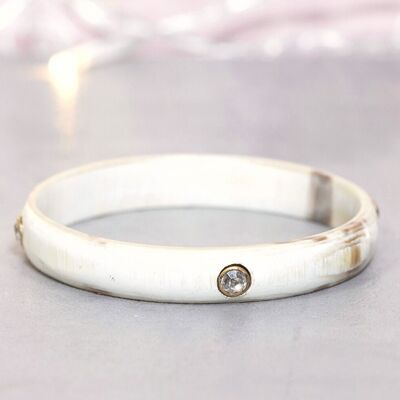 1 Strass horn bangle 10 mm