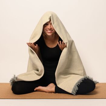 Couverture de yoga en coton biologique (tissé à la main) 7