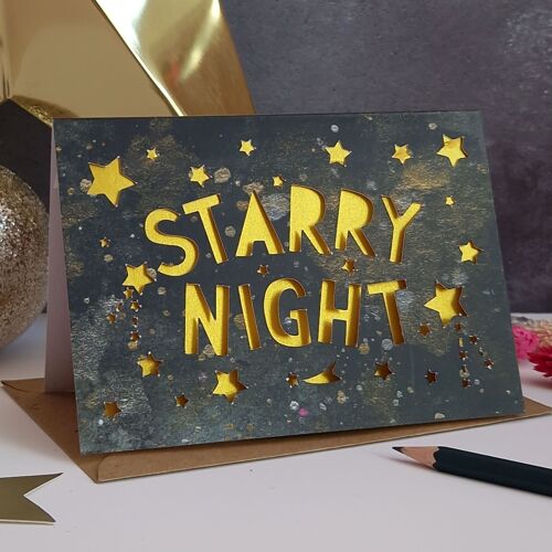 Starry Night Christmas Card