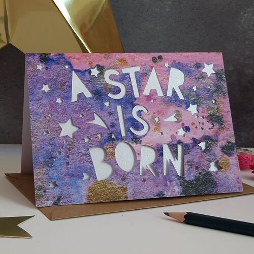 A Star is Born New Baby Card