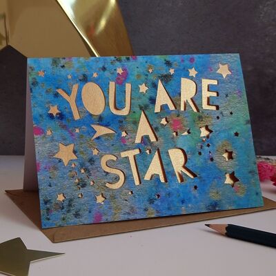 Carte de remerciement ou de félicitations You Are A Star
