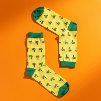 Coffret cadeau chaussettes en coton égyptien à motifs tropicaux colorés pour hommes 2