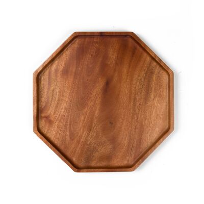 Spring Tableware - Octagon Serving Plate - Handmade - Khaya Wood - Eco-friendly