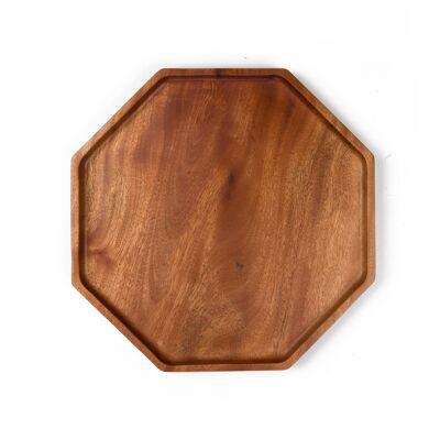 Handmade Tableware - Octagon Serving Plate - Khaya Wood - Eco-friendly