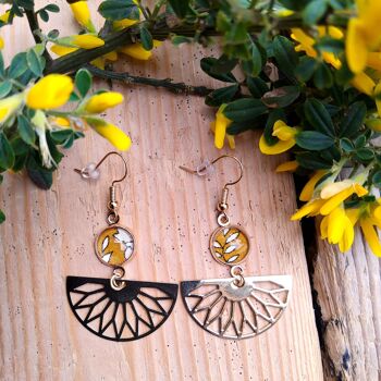 Boucles Juliette jaune safran 1