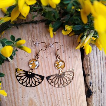 Boucles Juliette jaune safran 2