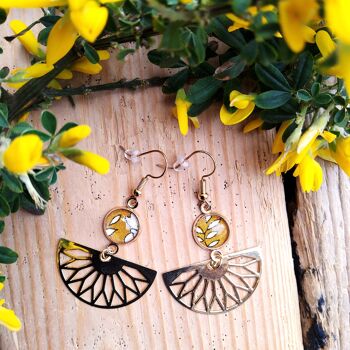 Boucles Juliette jaune safran 5