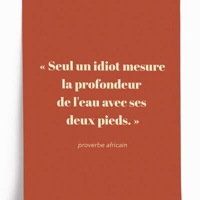 Affiche illustrée Proverbe africain - format A5 14,8x21cm