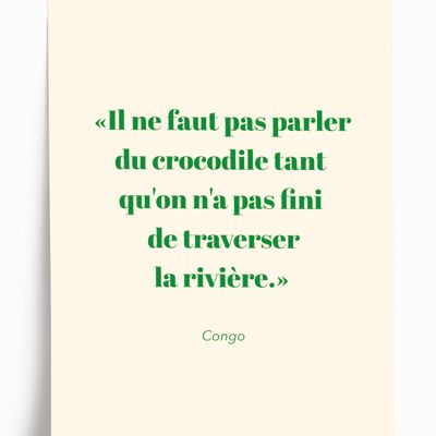 Congo illustrated poster - A5 format 14.8x21cm
