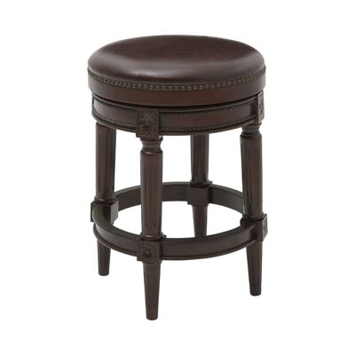 Counter Height Stool In Distressed Walnut Finished