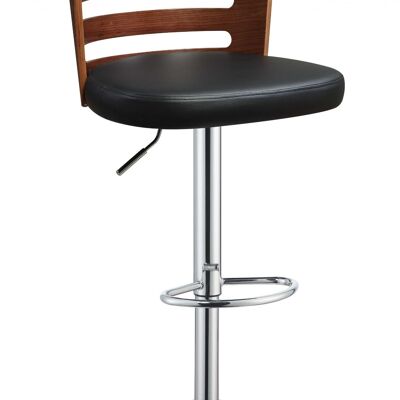 Black Faux Leather Stool Adjustable Height And Swivel Stool