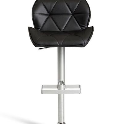 42" Black Eco Leather And Steel Bar Stool