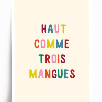 Illustrated poster As high as three mangoes - format 30x40cm
