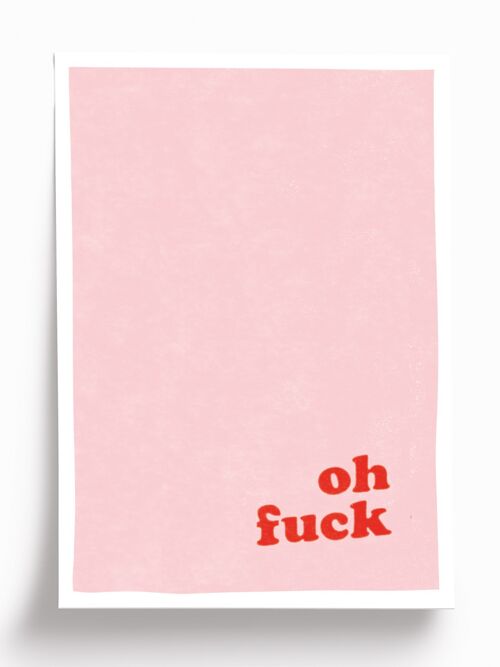 Affiche illustrée Oh fuck - format A4 21x29,7cm