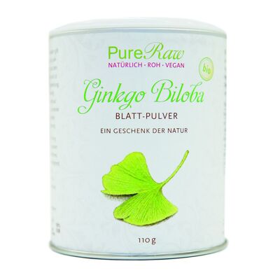 Polvere di foglie di ginkgo biloba (biologica e cruda) 110 g