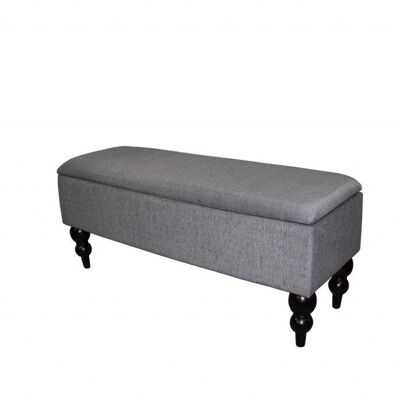 Modern Tailored Gray and Black Storage Bench