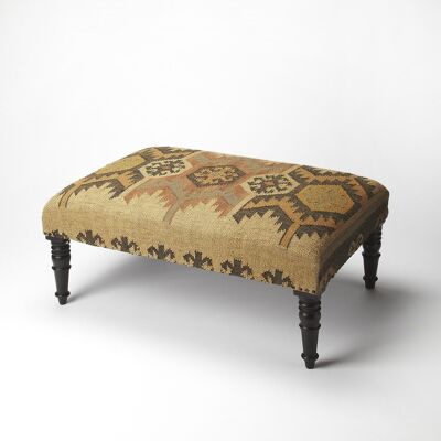 Shades Of Brown Southwest Lodge Jute Ottoman