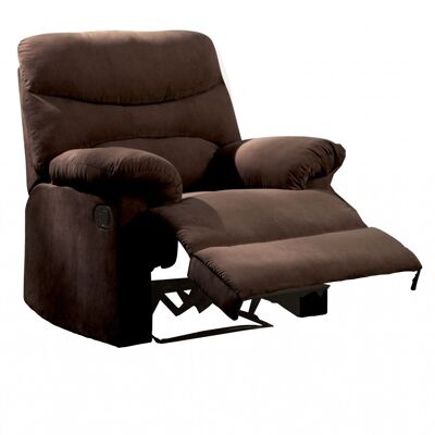 Microfiber Motion Recliner Chair In Chocolate