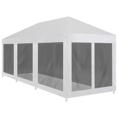 Party Tent with 8 Mesh Sidewalls 29.5' x 9.8'