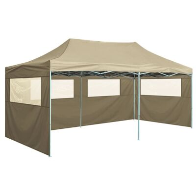 Professional Folding Party Tent with 4 Sidewalls 9.8'x19.7' Steel Cream