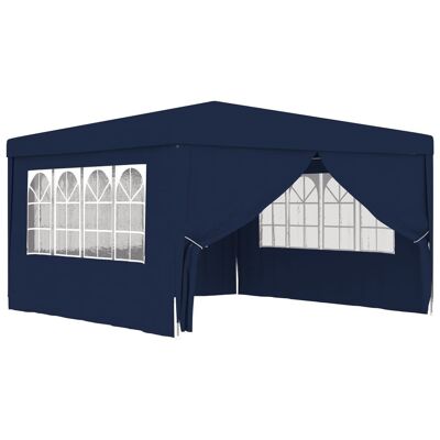 Professional Party Tent with Side Walls 13.1'x13.1' Blue 0.3 oz/ftÃ‚Â²
