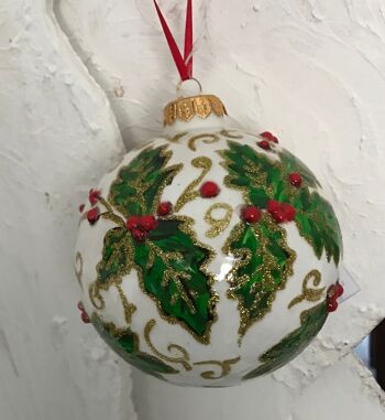 De belles boules de Noël peintes à la main 15