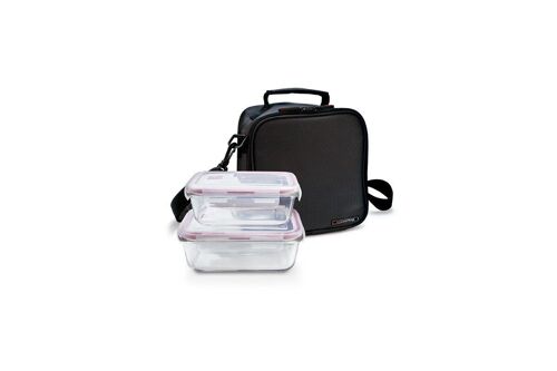 Sac à lunch bag avec 2  boites  en verre inclus