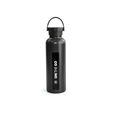 Bouteille Thermos 750 ml. Inox. On the go Noire