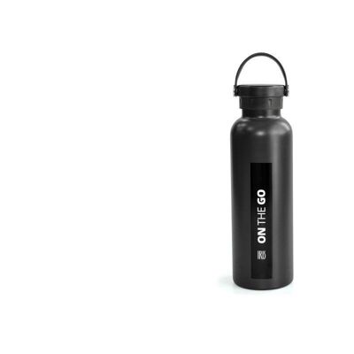 Bouteille Thermos 750 ml. Inox. On the go Noire