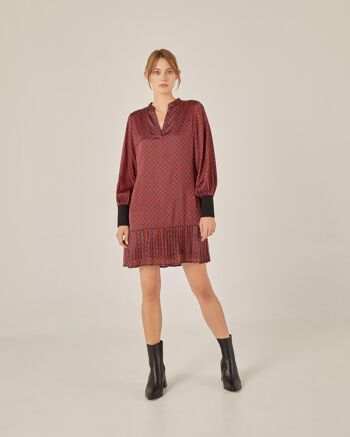 Robe courte plissée 1