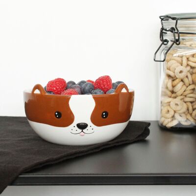 Dog cereal bowl made of ceramic