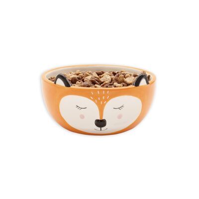 Fox cereal bowl made of ceramic