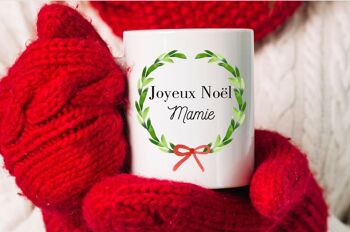 Mug spécial noël - Joyeux noël Mamie (ou autre)