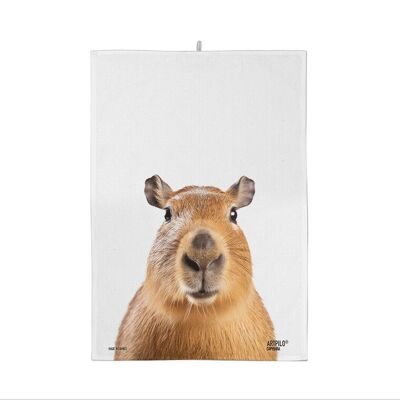 Asciugapiatti 100% cotone con capibara