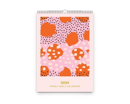 2024 Abstract Family Organiser Calendar Planner in A3 format