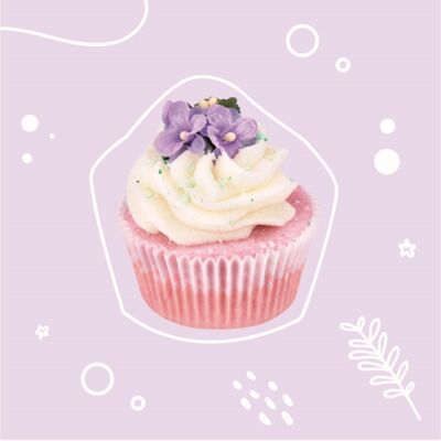 Cupcake de bain magique lilas